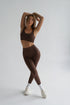 Basic Ribbed Leggings Coffee